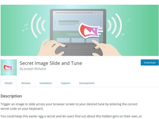 Joseph Bisharat - Project - Secret Image Slide and Tune Plugin Directory