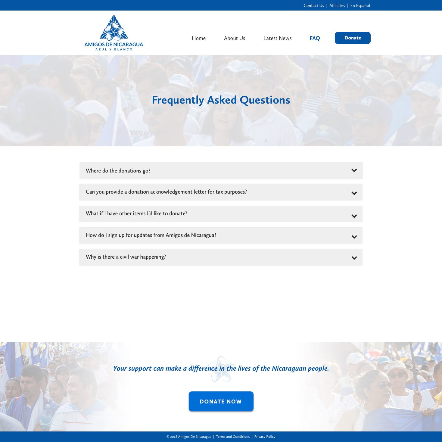 Joseph Bisharat - Projects - Amigos De Nicaragua - FAQ