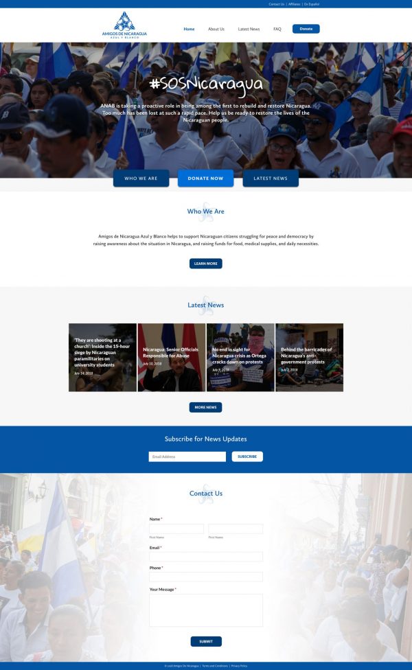 Joseph Bisharat - Projects - Amigos De Nicaragua - Home