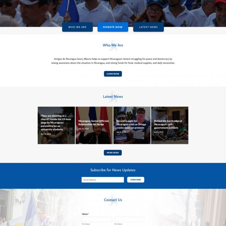 Joseph Bisharat - Projects - Amigos De Nicaragua - Home