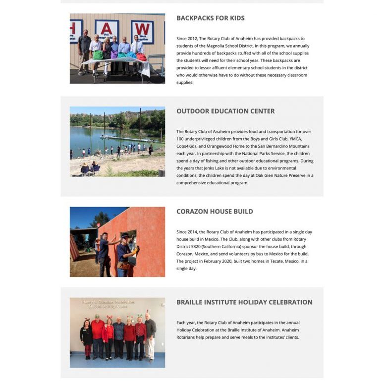 Joseph Bisharat - Projects - Rotary Club of Anaheim - Projects