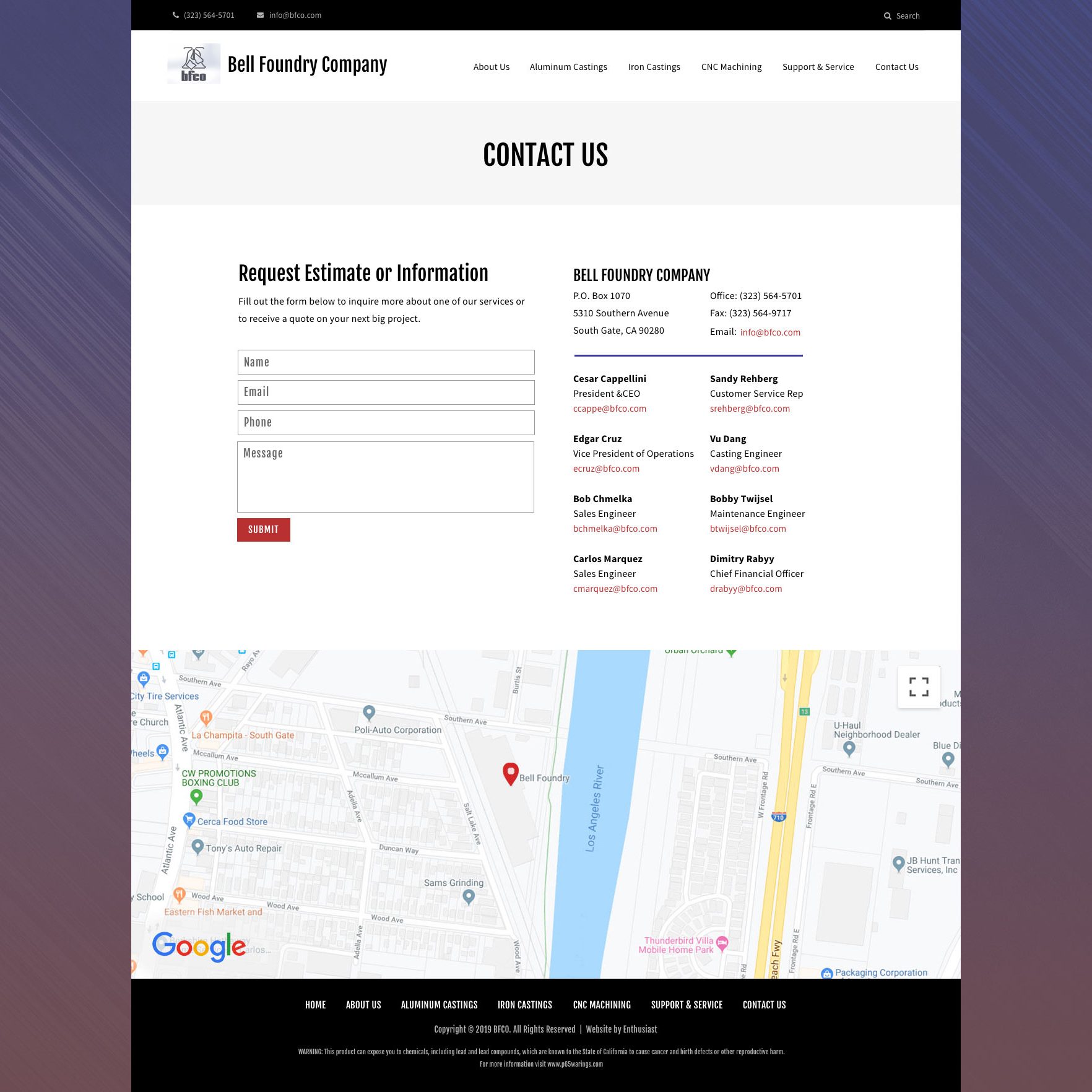 Joseph Bisharat - Projects - Bell Foundry Company - Contact