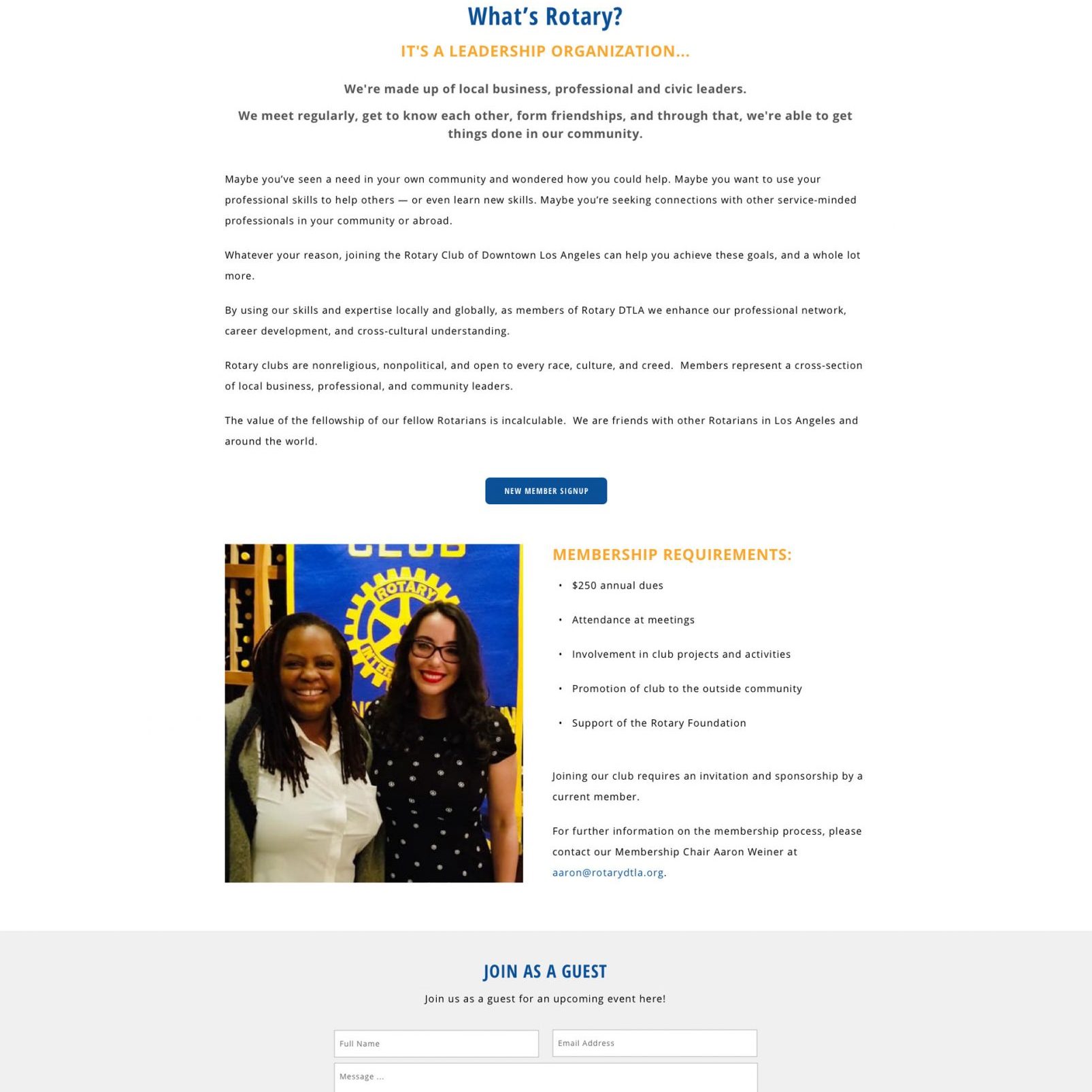Joseph Bisharat - Projects - DTLA Rotary - Membership