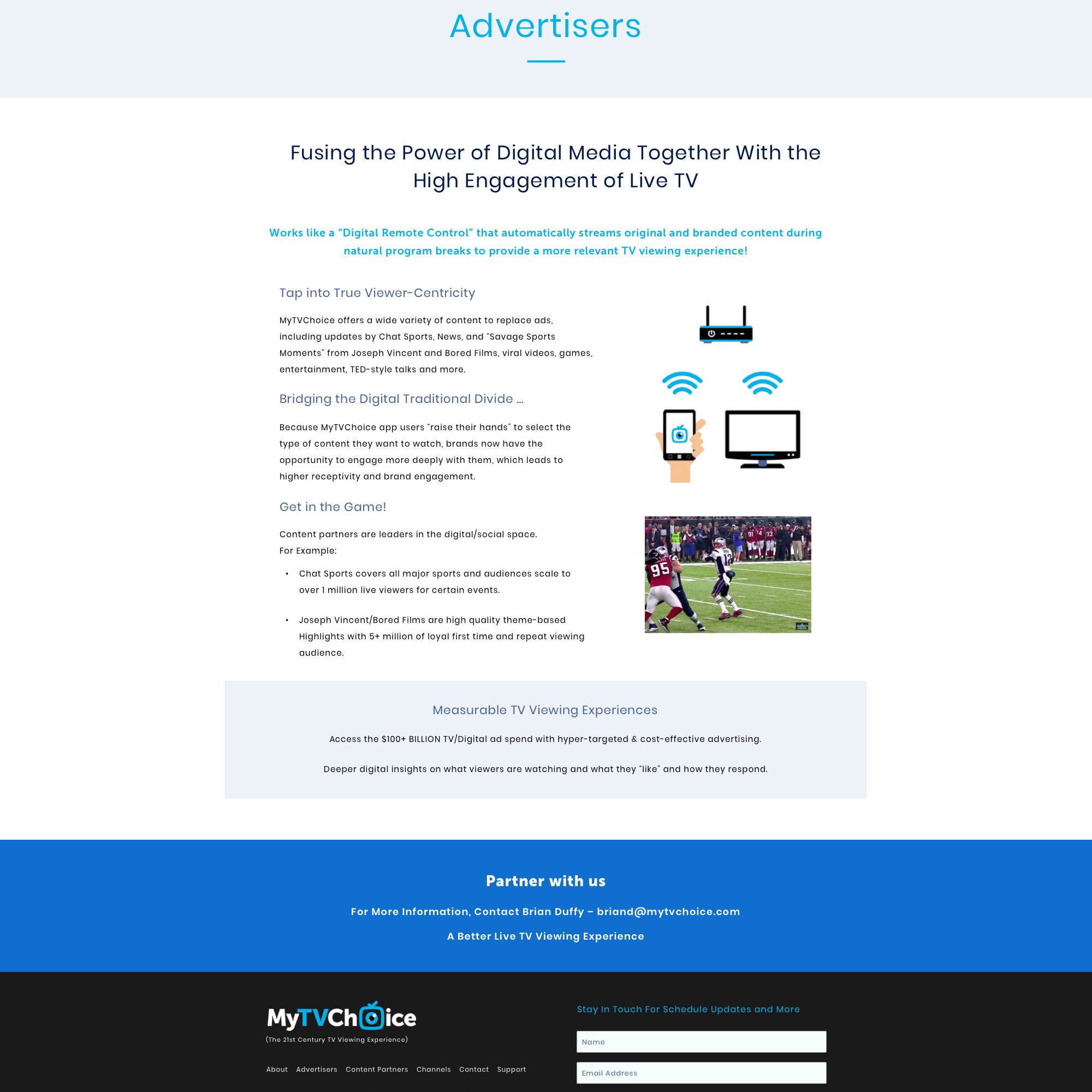 Joseph Bisharat - Projects - MyTVChoice - Advertisers