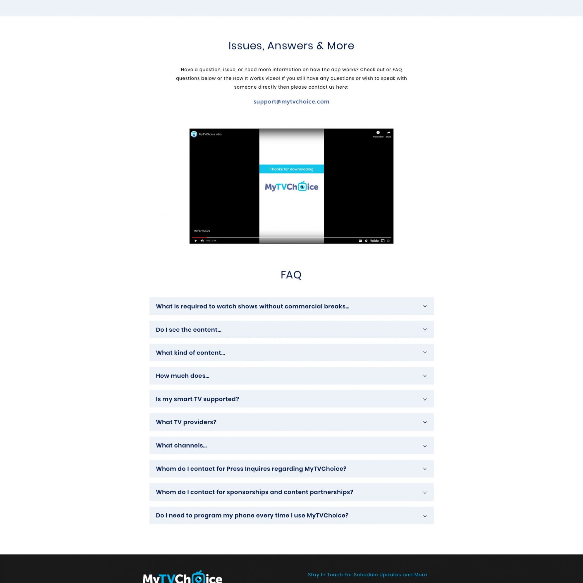 Joseph Bisharat - Projects - MyTVChoice - Support