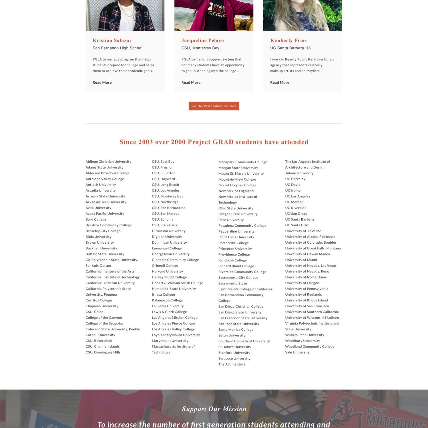 Joseph Bisharat - Projects - Project Grad LA - Our Scholars