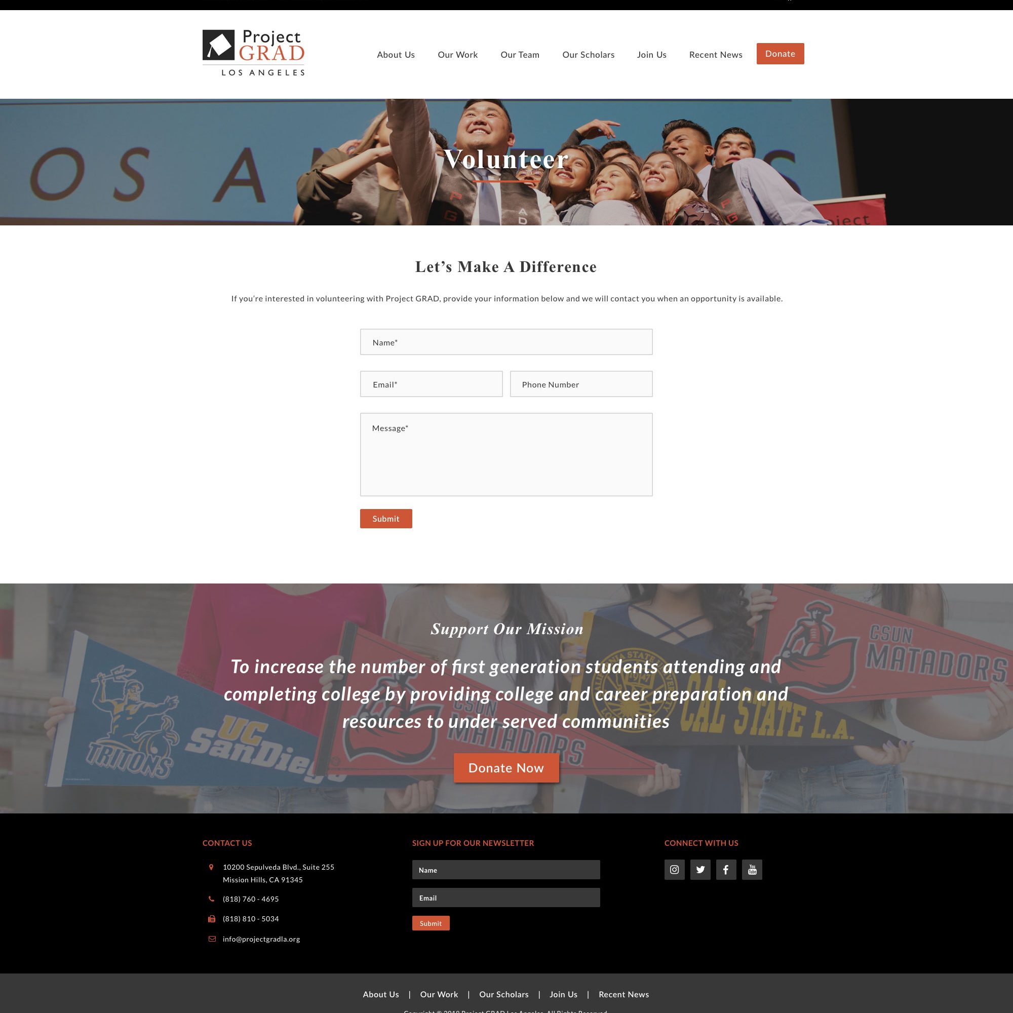 Joseph Bisharat - Projects - Project Grad LA - Volunteer