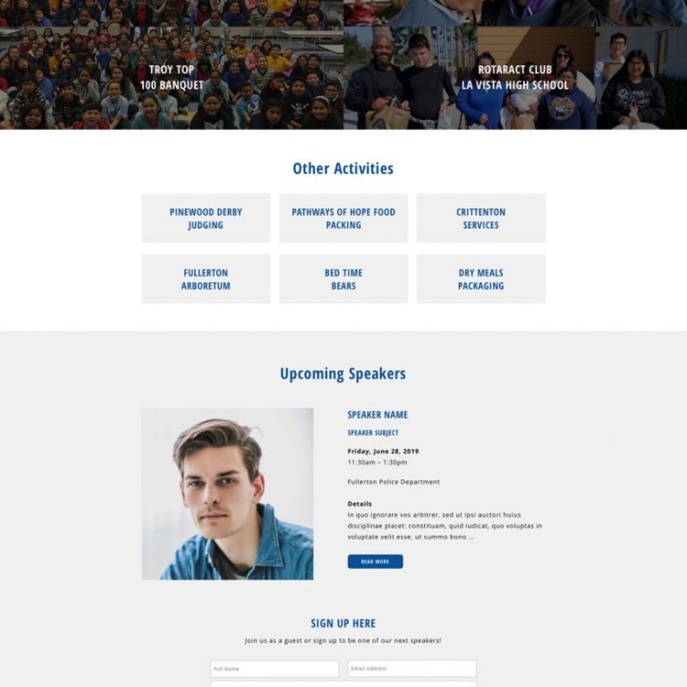 Joseph Bisharat - Projects - Rotary Fullerton Sunrise - Home