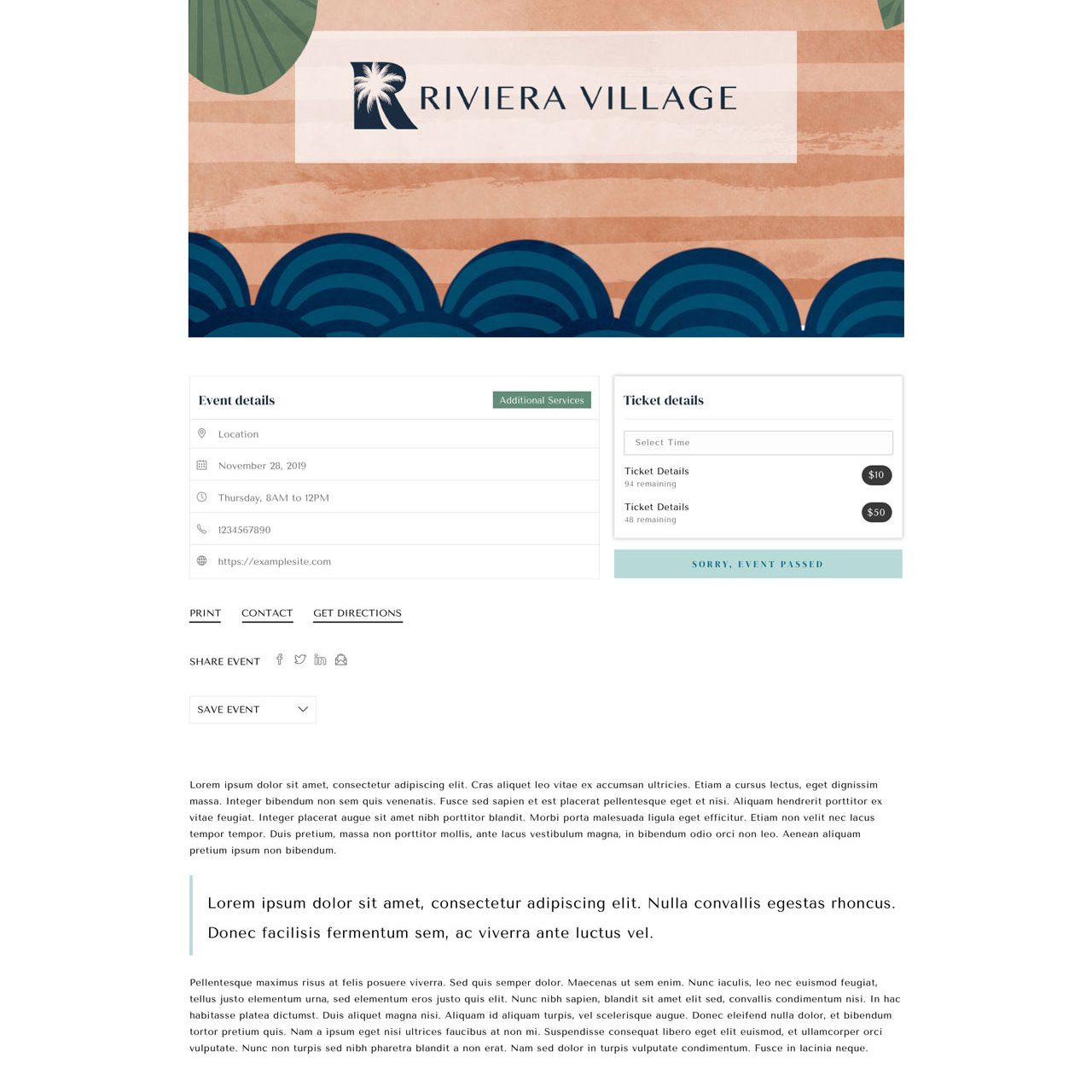 Joseph Bisharat - Projects - Riviera Village - Events Example