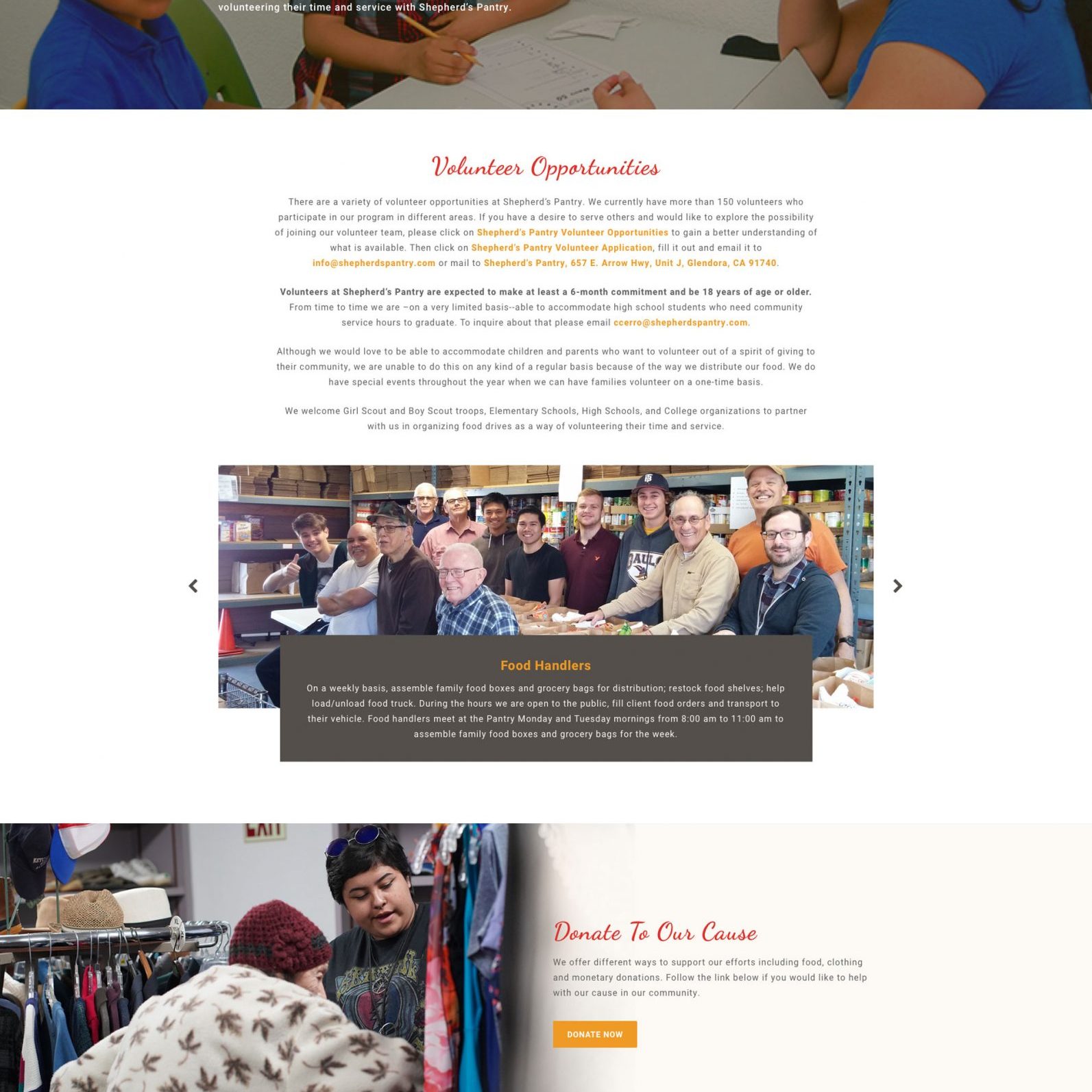 Joseph Bisharat - Projects - Shepherd's Pantry - Volunteer