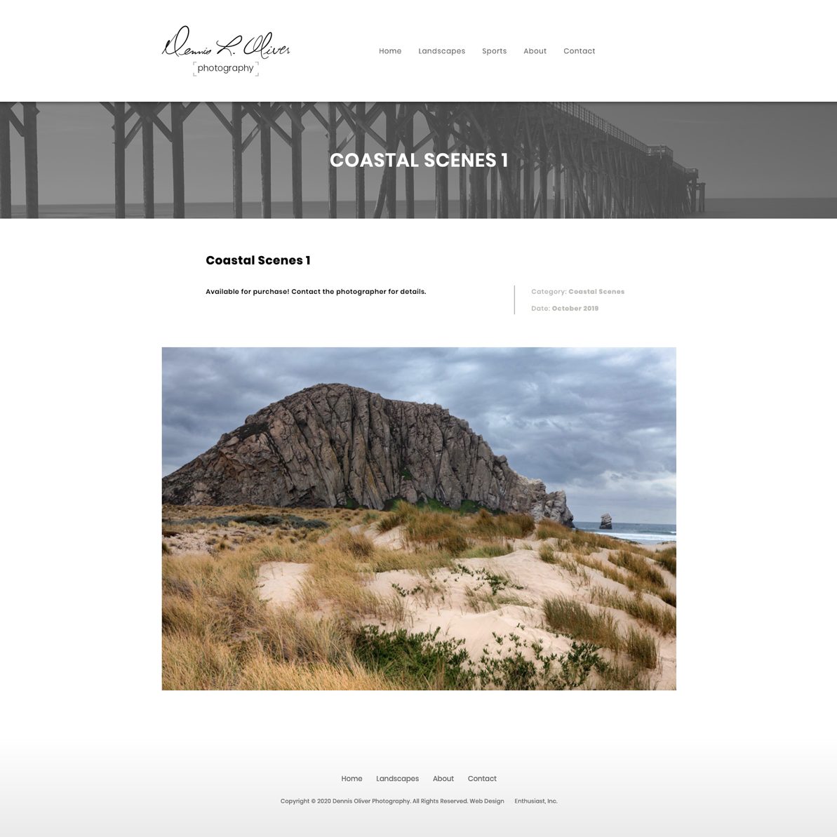 Joseph Bisharat - Projects - Dennis Oliver Photography - Coastal Scenes - Details Page