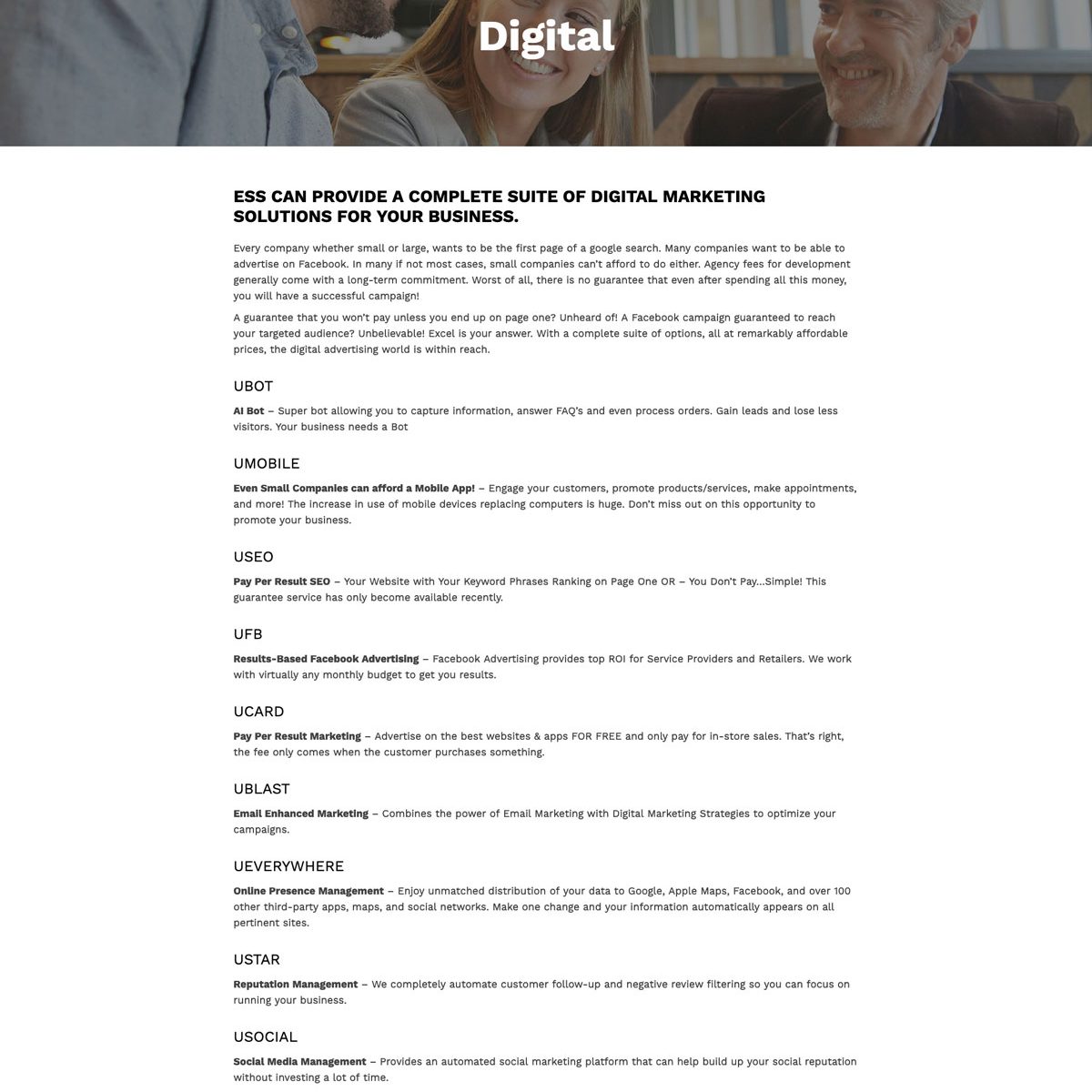 Joseph Bisharat - Projects - Excel Sales Solutions - Services - Digital