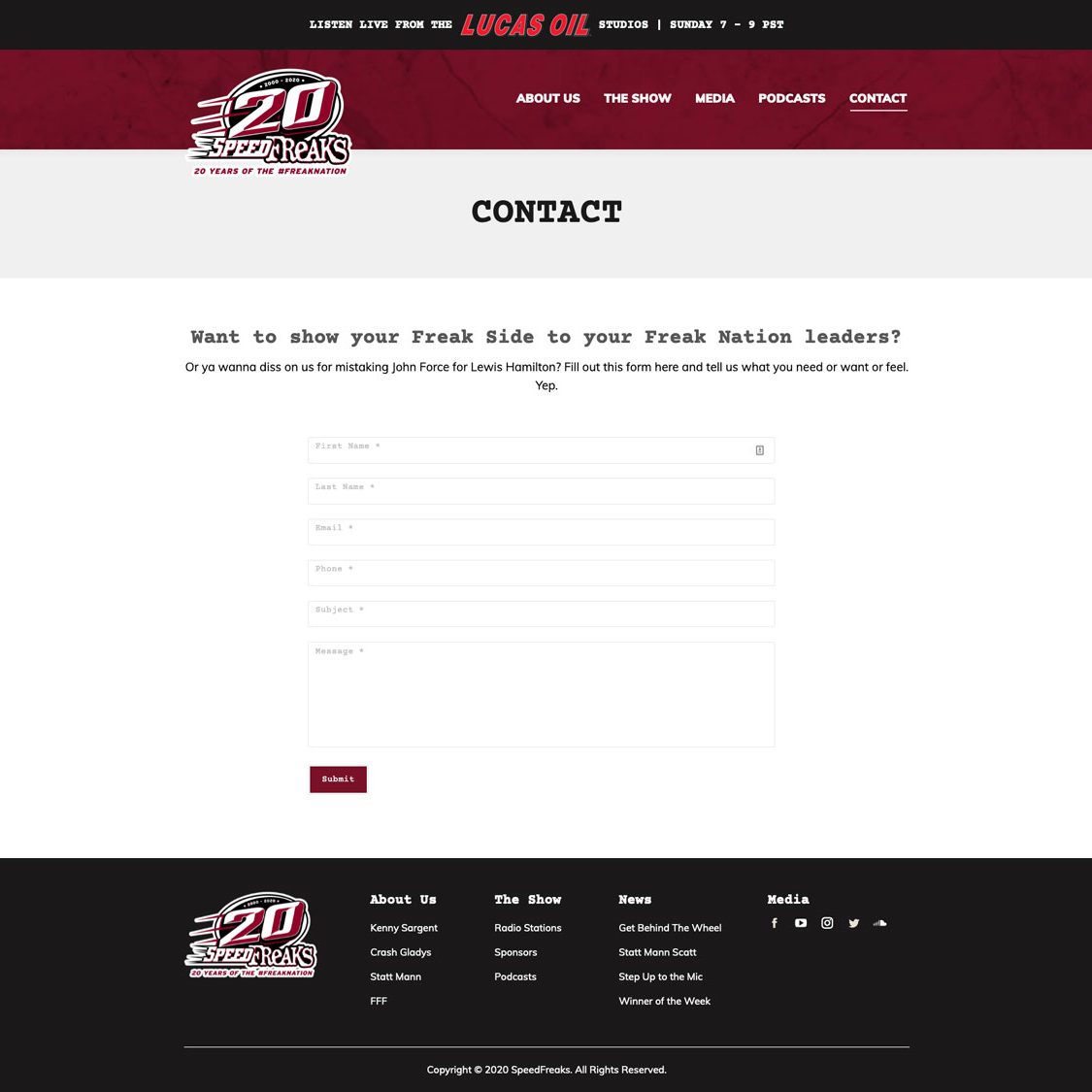 Joseph Bisharat - Projects - SpeedFreaks - Contact