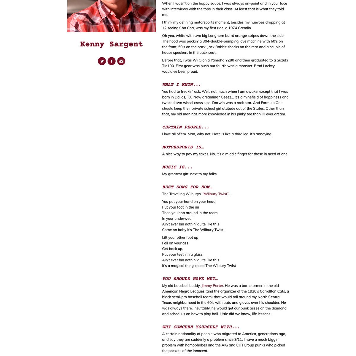 Joseph Bisharat - Projects - SpeedFreaks - Kenny Bio