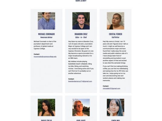 Joseph Bisharat - Project - Cypress Chronicle - About