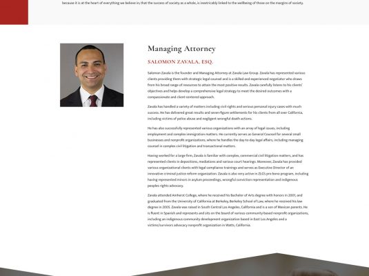 Joseph Bisharat - Project - Zavala Law Group - About