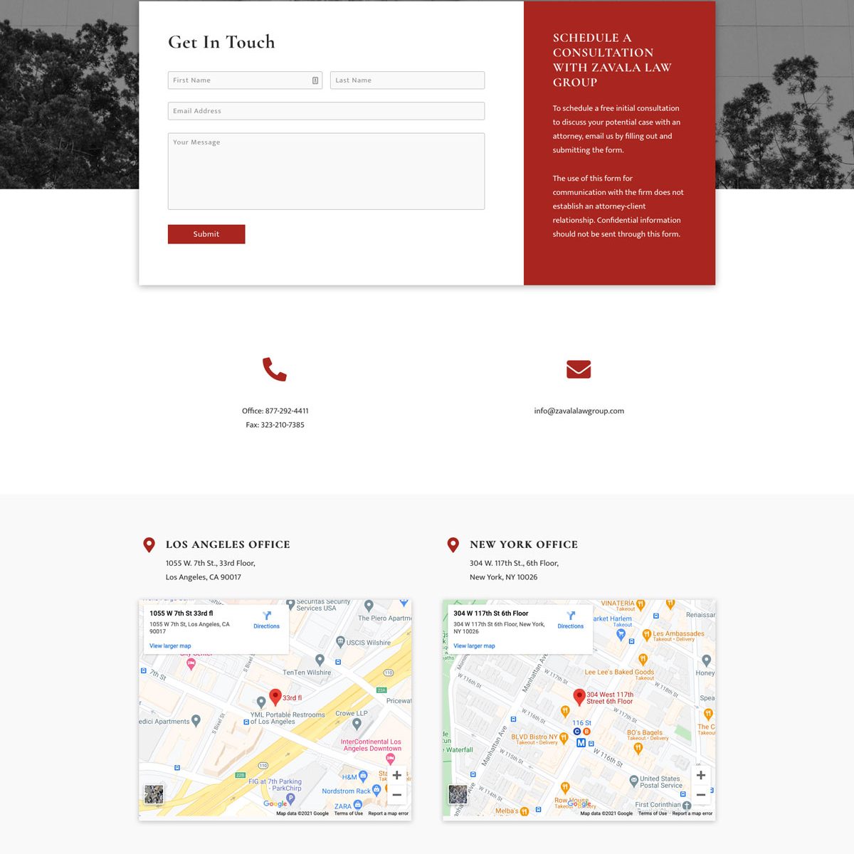 Joseph Bisharat - Project - Zavala Law Group - Contact