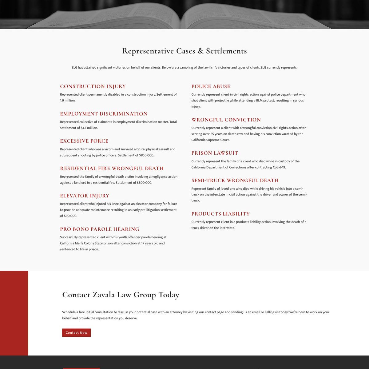 Joseph Bisharat - Project - Zavala Law Group - Representative Cases