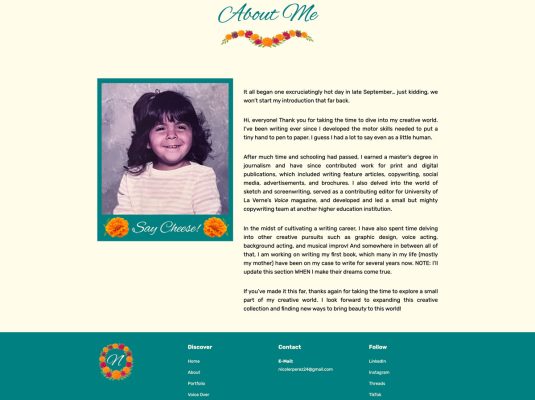 Joseph Bisharat - Projects - Nicole R. Perez - About Me