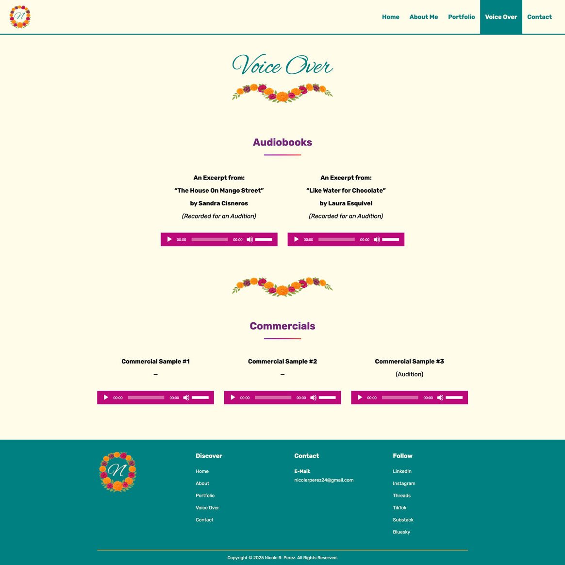 Joseph Bisharat - Projects - Nicole R. Perez - Voice Over